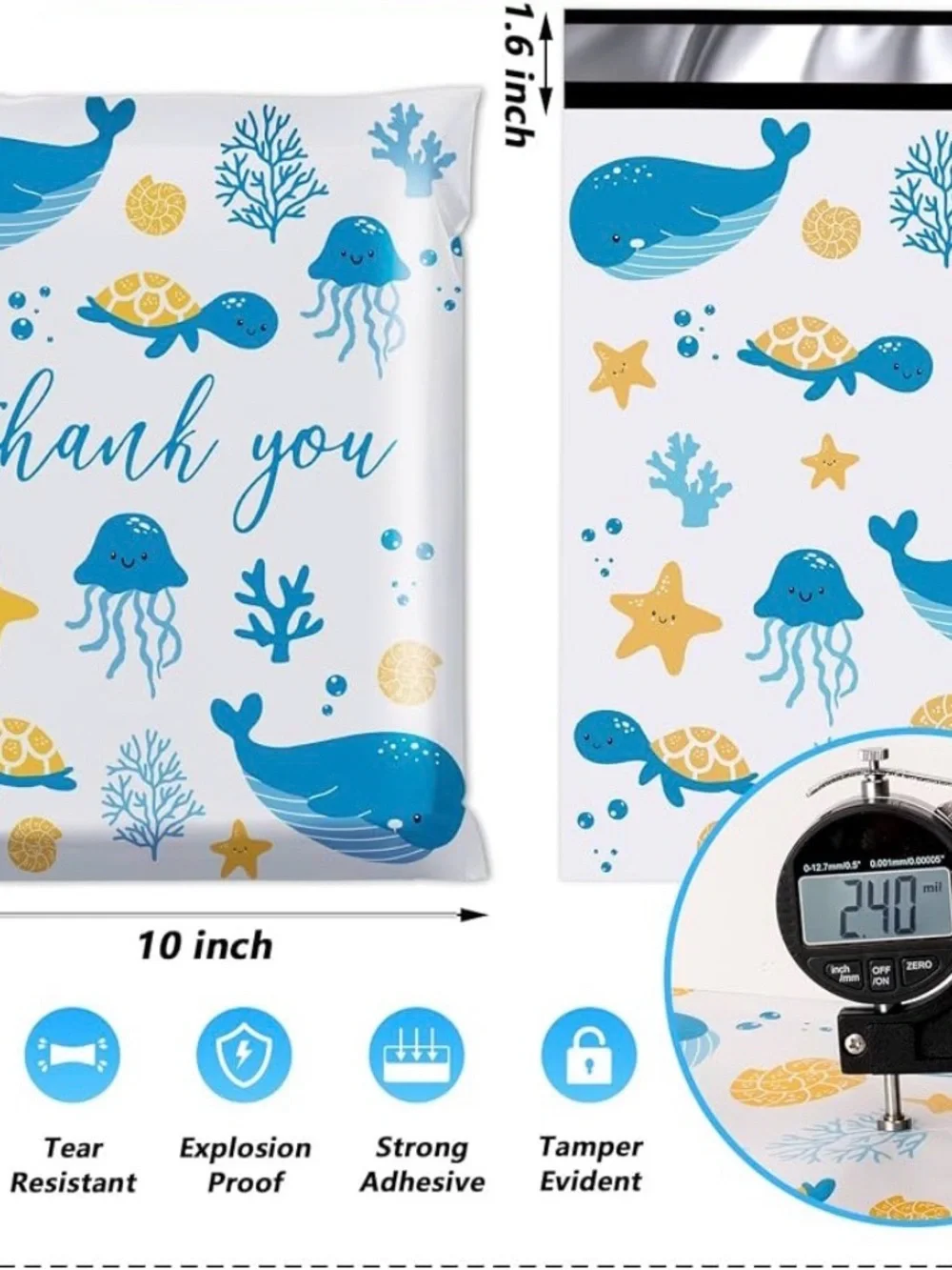 10x13 Polymailers ocean vibes